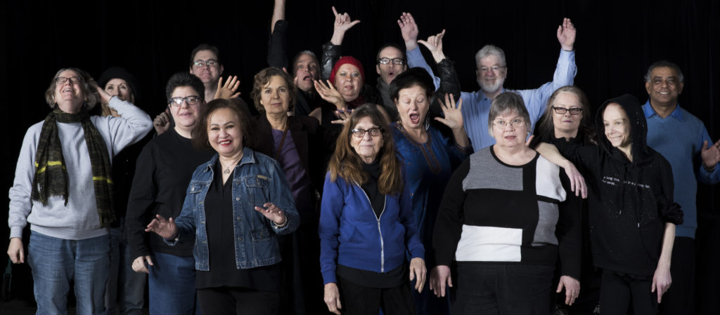 Members of the Bruised Years Choir pose for a photo