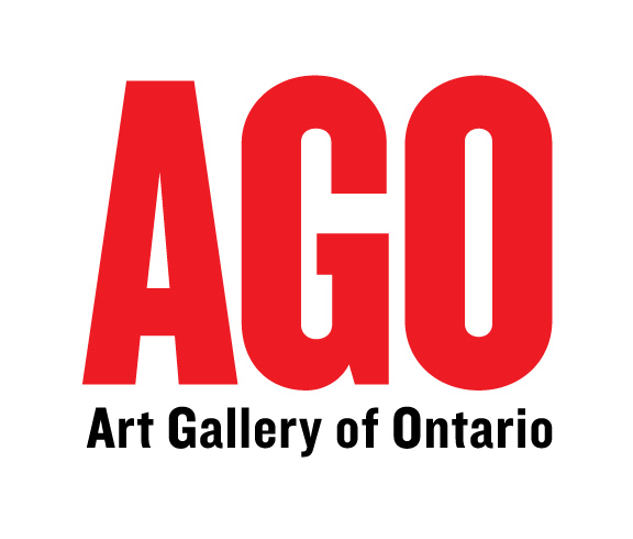 Art Gallery of Ontario logo - AGO in large red letters and Art Gallery of Ontario in smaller black letters underneath
