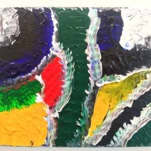 Dark abstract texutred of red, green blue, yellow and white.