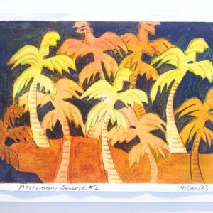 Orange and yellow palm trees.