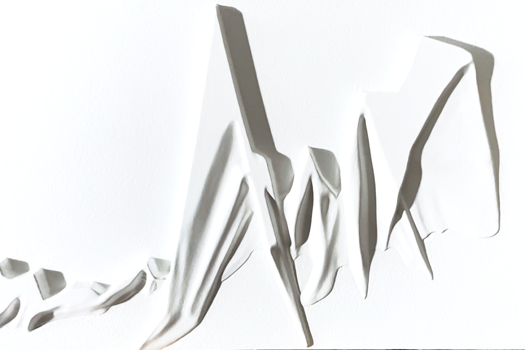 Jan Swinburne. 'PSYCHO: PSYCHE SOUND', 2022. Hand refined CNC carving on sealed MDF, Acrylic and medium.