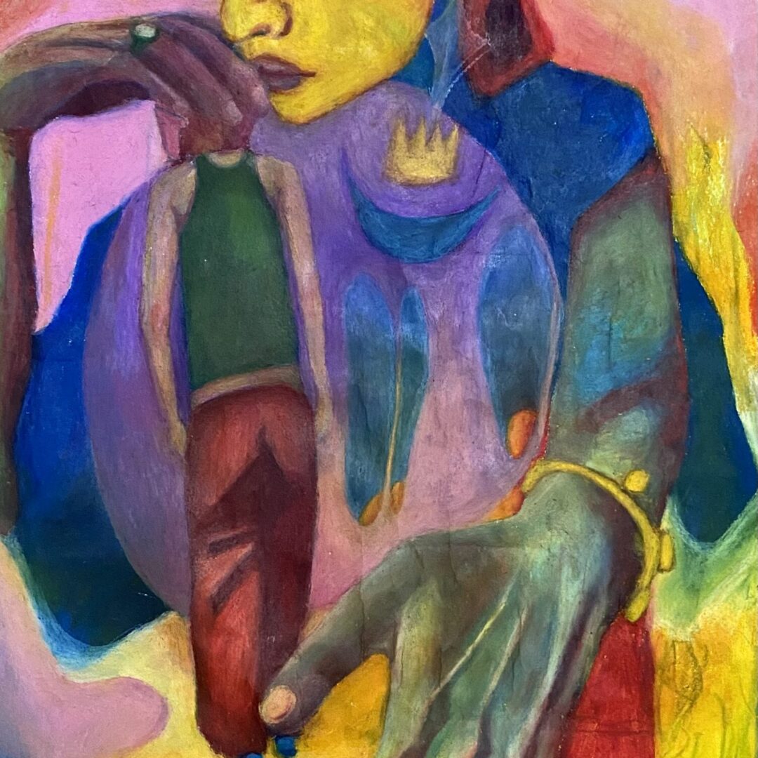 Patros_Amir_Broni, Shkol Edi(Take my hand my son)_Oil Pastel
