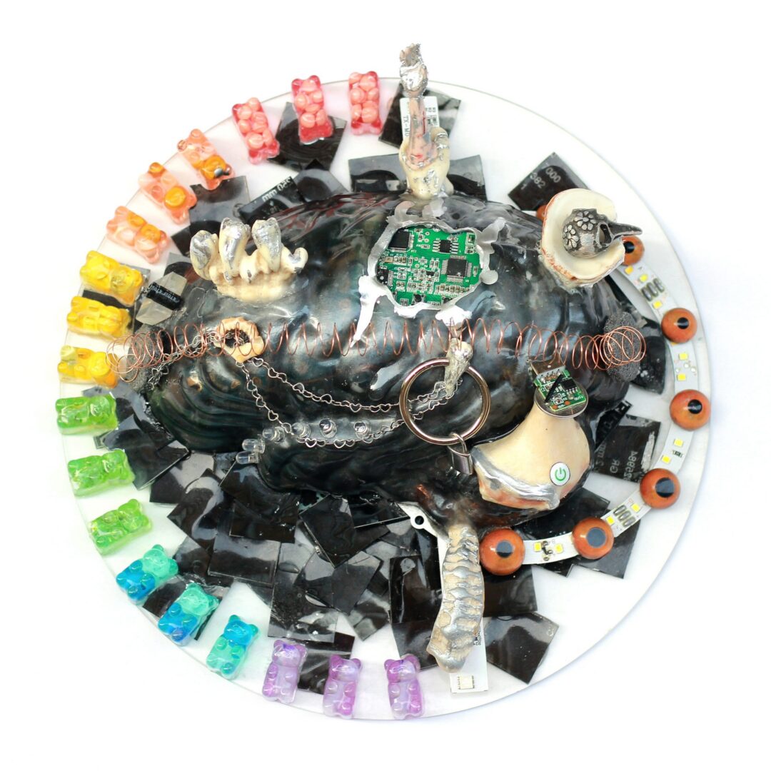 Rosen, My Brain Project, 2025, 12, Mixed media sculpture on acrylic